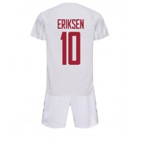 Dánsko Christian Eriksen #10 Vonkajší Detský futbalový dres MS 2022 Krátky Rukáv (+ trenírky)